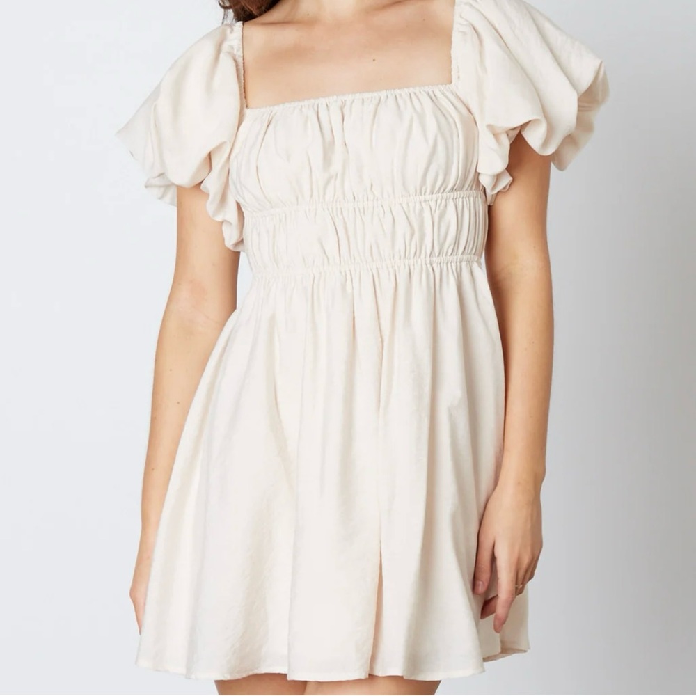 Amazon | Cream Puff Sleeve Dress